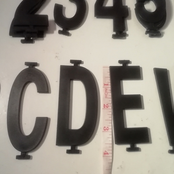 Numbers and Letters Decor Plastic Designs. Black - Picture 3 of 3